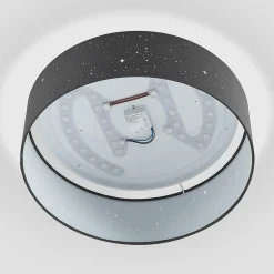 Lindby Ellamina Plafonnier LED 40 cm gris foncé| Plafonniers Led|Plafonniers