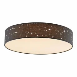 Lindby Ellamina plafonnier LED, 60 cm, gris foncé| Plafonniers Led|Plafonniers