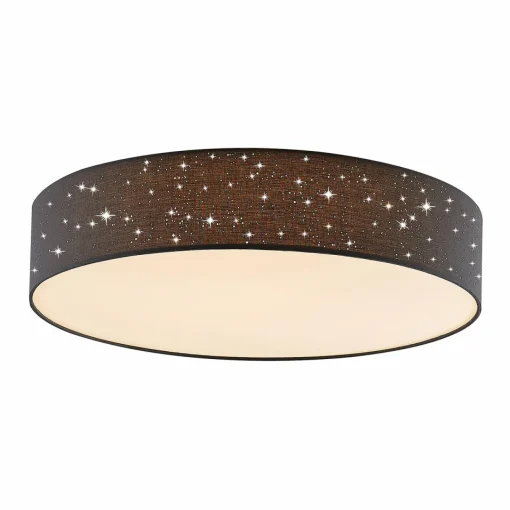 Lindby Ellamina plafonnier LED, 60 cm, gris foncé| Plafonniers Led|Plafonniers