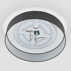 Lindby Ellamina plafonnier LED, 60 cm, gris foncé| Plafonniers Led|Plafonniers