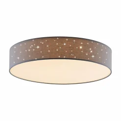 Lindby Ellamina plafonnier LED, 60 cm, gris clair| Plafonniers Led|Plafonniers
