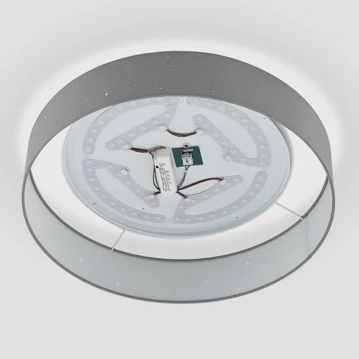 Lindby Ellamina plafonnier LED, 60 cm, gris clair| Plafonniers Led|Plafonniers