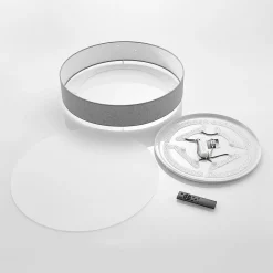 Lindby Ellamina plafonnier LED, 60 cm, gris clair| Plafonniers Led|Plafonniers
