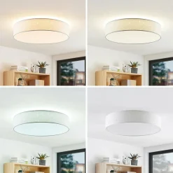 Lindby Ellamina plafonnier LED, 60 cm, blanc| Plafonniers Led|Plafonniers