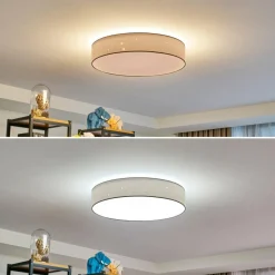 Lindby Ellamina plafonnier LED, 60 cm, blanc| Plafonniers Led|Plafonniers