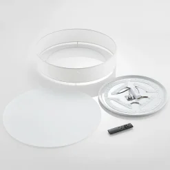 Lindby Ellamina plafonnier LED, 60 cm, blanc| Plafonniers Led|Plafonniers
