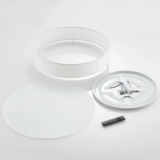 Lindby Ellamina plafonnier LED, 60 cm, blanc| Plafonniers Led|Plafonniers