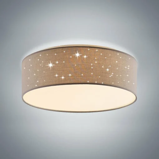 Lindby Ellamina plafonnier LED, 40 cm, gris clair| Plafonniers Led|Plafonniers