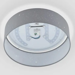 Lindby Ellamina plafonnier LED, 40 cm, gris clair| Plafonniers Led|Plafonniers