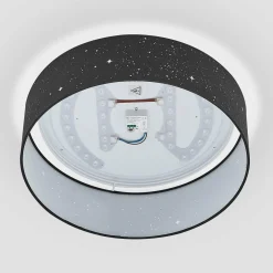 Lindby Ellamina plafonnier LED, 40 cm, noir| Plafonniers Led|Plafonniers