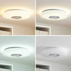 Lindby Elpida Plafonnier LED avec haut-parleur| Plafonniers Led|Plafonniers