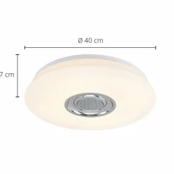 Lindby Elpida Plafonnier LED avec haut-parleur| Plafonniers Led|Plafonniers