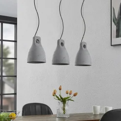 Lindby Esmila suspension avec abat-jour en béton| Suspensions Led|Suspensions