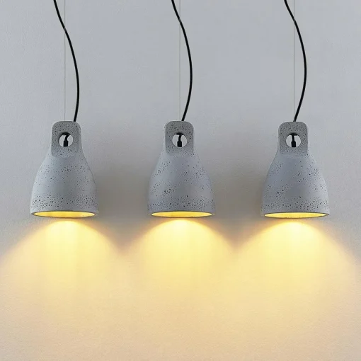 Lindby Esmila suspension avec abat-jour en béton| Suspensions Led|Suspensions