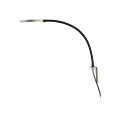 Lindby Flexola Liseuse LED, nickel, rond, fer, fiche| Luminaires Led D'Intérieur
