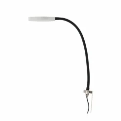 Lindby Flexola Liseuse LED, nickel, rond, fer, fiche| Luminaires Led D'Intérieur