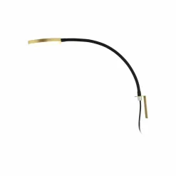 Lindby Flexola liseuse LED, or, rond, fer, fiche| Luminaires Led D'Intérieur