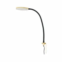 Lindby Flexola liseuse LED, or, rond, fer, fiche| Luminaires Led D'Intérieur