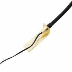 Lindby Flexola liseuse LED, or, rond, fer, fiche| Luminaires Led D'Intérieur