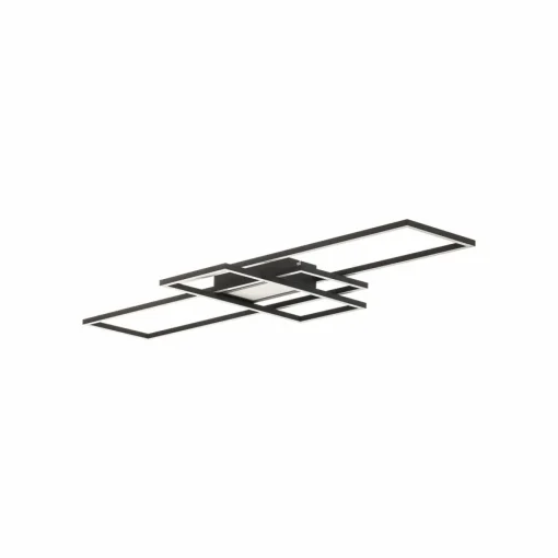Lindby Ismera Plafonnier LED 3 cadres, anthracite| Plafonniers Led|Plafonniers