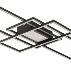 Lindby Ismera Plafonnier LED 3 cadres, anthracite| Plafonniers Led|Plafonniers