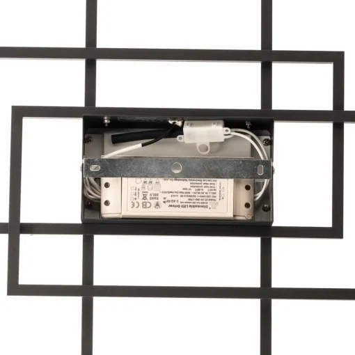Lindby Ismera Plafonnier LED 3 cadres, anthracite| Plafonniers Led|Plafonniers