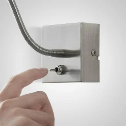 Lindby Jolka liseuse LED, nickel satiné| Appliques Murales Led|Appliques Murales