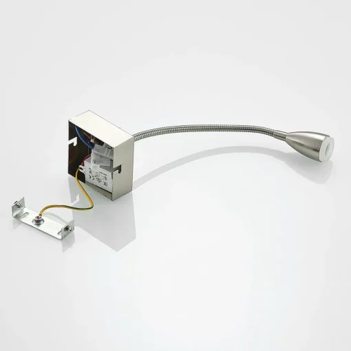 Lindby Jolka liseuse LED, nickel satiné| Appliques Murales Led|Appliques Murales