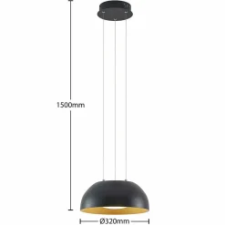 Lindby Juliven suspension LED, noire, 32 cm| Suspensions Led|Suspensions