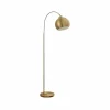 Lindby lampe à arc Moisia, couleur laiton, métal, 148 cm| Lampadaires Led|Lampadaires