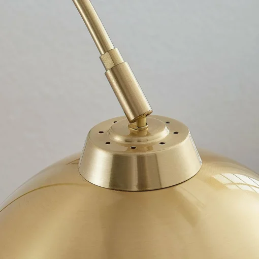 Lindby lampe à arc Moisia, couleur laiton, métal, 148 cm| Lampadaires Led|Lampadaires