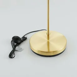 Lindby lampe à arc Moisia, couleur laiton, métal, 148 cm| Lampadaires Led|Lampadaires