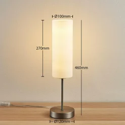 Lindby lampe de table Felice, cylindre| Lampes À Poser Led|Lampes À Poser Et Lampes De Table