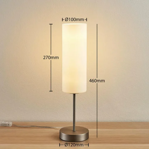 Lindby lampe de table Felice, cylindre| Lampes À Poser Led|Lampes À Poser Et Lampes De Table