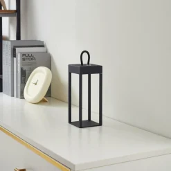 Lindby lampe de table LED rechargeable Iruna, noir, métal, 27cm, à intensité| Lampes À Poser Led|Lampes À Poser Et Lampes De Table