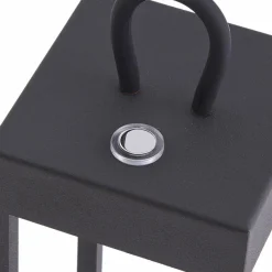 Lindby lampe de table LED rechargeable Iruna, noir, métal, 27cm, à intensité| Lampes À Poser Led|Lampes À Poser Et Lampes De Table