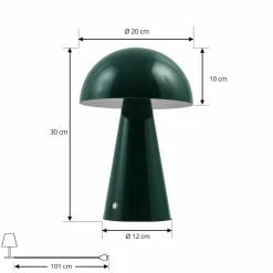 Lindby lampe de table LED rechargeable Nevijo, vert, Ø20 cm, USB,| Lampes À Poser Led|Lampes À Poser Et Lampes De Table