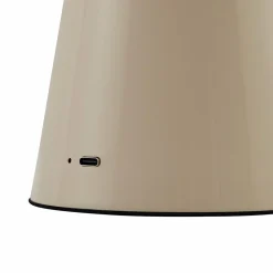 Lindby lampe de table LED rechargeable Nevijo, beige, Ø20cm, USB,| Lampes À Poser Led|Lampes À Poser Et Lampes De Table