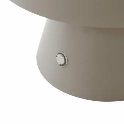 Lindby lampe de table LED rechargeable Nevijo, gris, Ø18cm, USB, variateur| Lampes À Poser Led|Lampes À Poser Et Lampes De Table
