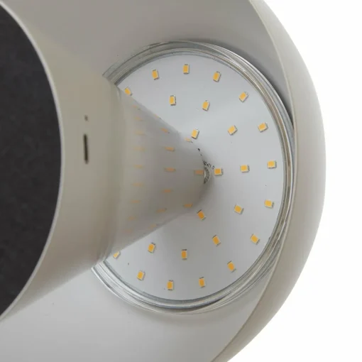 Lindby lampe de table LED rechargeable Nevijo, gris, Ø18cm, USB, variateur| Lampes À Poser Led|Lampes À Poser Et Lampes De Table