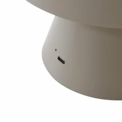 Lindby lampe de table LED rechargeable Nevijo, gris, Ø18cm, USB, variateur| Lampes À Poser Led|Lampes À Poser Et Lampes De Table