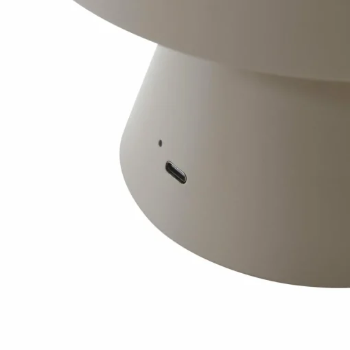 Lindby lampe de table LED rechargeable Nevijo, gris, Ø18cm, USB, variateur| Lampes À Poser Led|Lampes À Poser Et Lampes De Table
