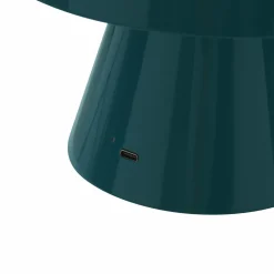 Lindby lampe de table LED rechargeable Nevijo, pétrole, Ø18cm, USB,| Lampes À Poser Led|Lampes À Poser Et Lampes De Table