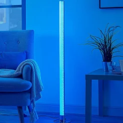 Lindby lampe sur pied LED Hadis, RVB, télécommande, blanc, 120 cm| Lampadaires Led|Lampadaires