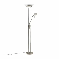 Lindby lampe sur pied LED Yveta, couleur nickel, métal, intensité variable| Lampadaires Led|Lampadaires