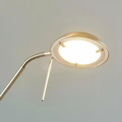 Lindby lampe sur pied LED Yveta, couleur nickel, métal, intensité variable| Lampadaires Led|Lampadaires