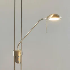 Lindby lampe sur pied LED Yveta, couleur nickel, métal, intensité variable| Lampadaires Led|Lampadaires