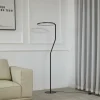 Lindby lampe sur pied LED Rayon, noir, métal, hauteur 150,3 cm| Lampadaires Led|Lampadaires
