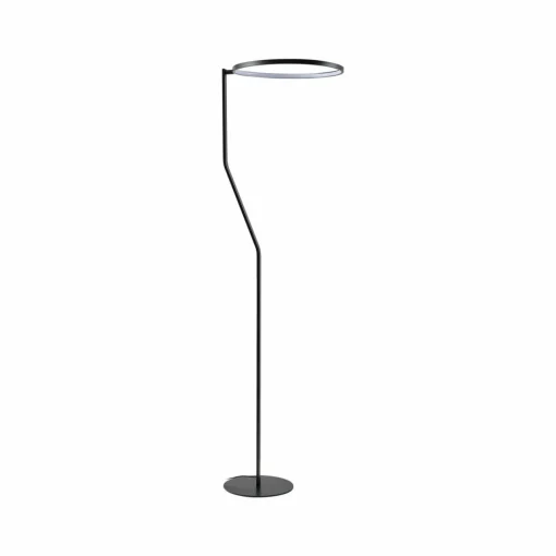 Lindby lampe sur pied LED Rayon, noir, métal, hauteur 150,3 cm| Lampadaires Led|Lampadaires