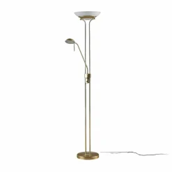 Lindby lampe sur pied LED Yveta, couleur laiton, métal, intensité variable| Lampadaires Led|Lampadaires